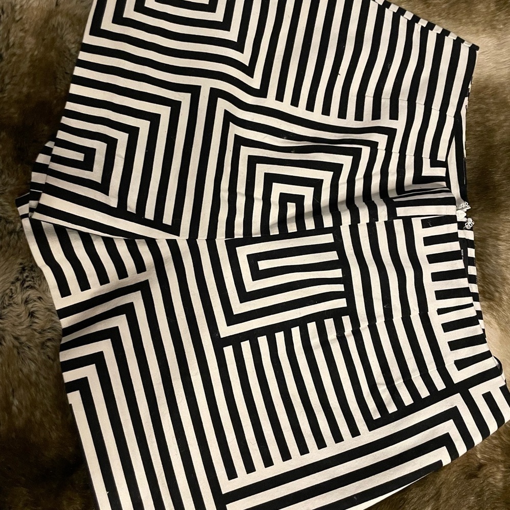 Kate Spade Black and White Striped Skirt
